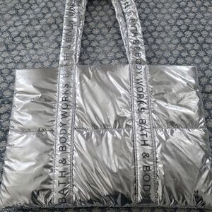 Bath & Body Works Metallic Silver Tote